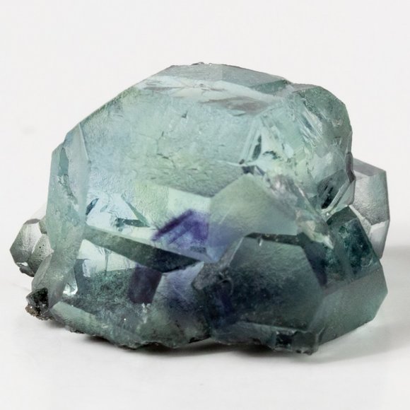 Rare AAA gemmy green fluorite with dark purple phantom cube - Picture 3 of 15